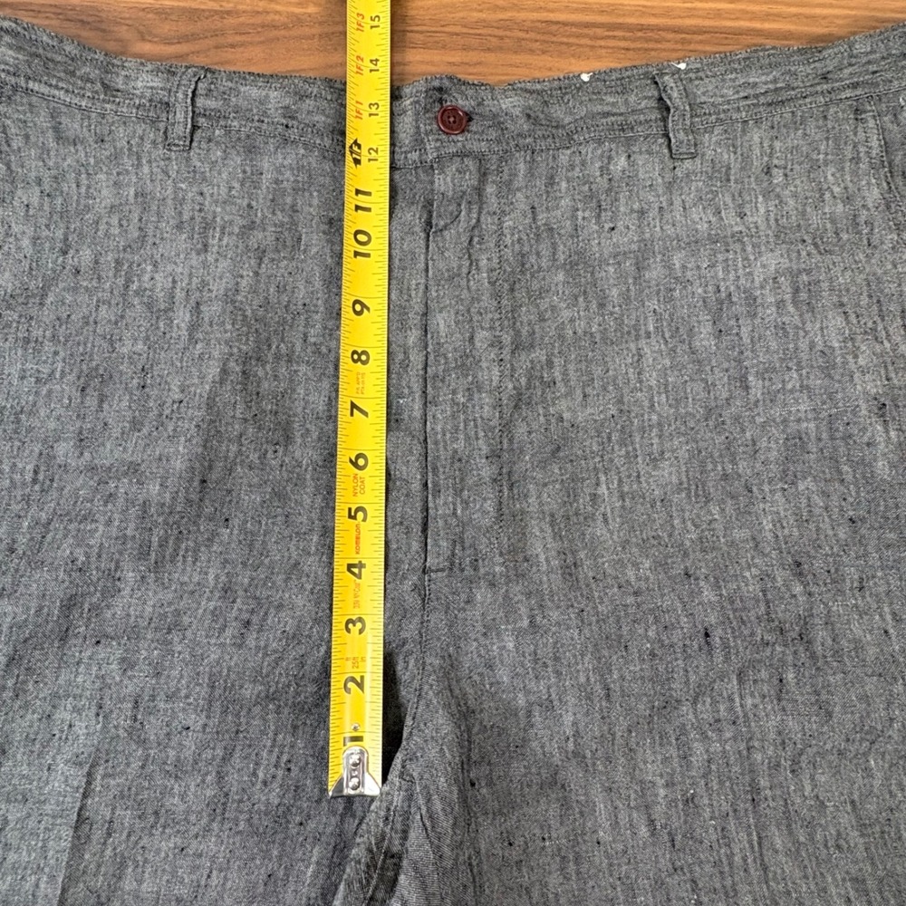Orvis Linen Trousers Mens 42x32 Grey Straight Leg Breathable Summer Old Money - Picture 7 of 10